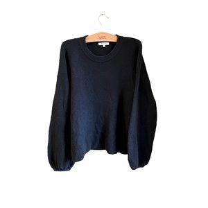 MADEWELL | Soft Black Lantern Sleeve Sweater (L)